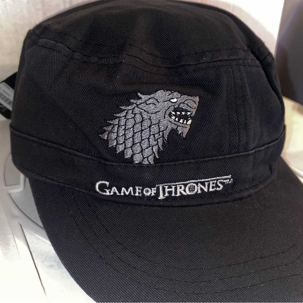NWT Game Of Thrones ‘House Stark’ Adjustable Cap - Black/Grey - Sz 58/L